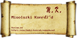 Misolszki Konrád névjegykártya
